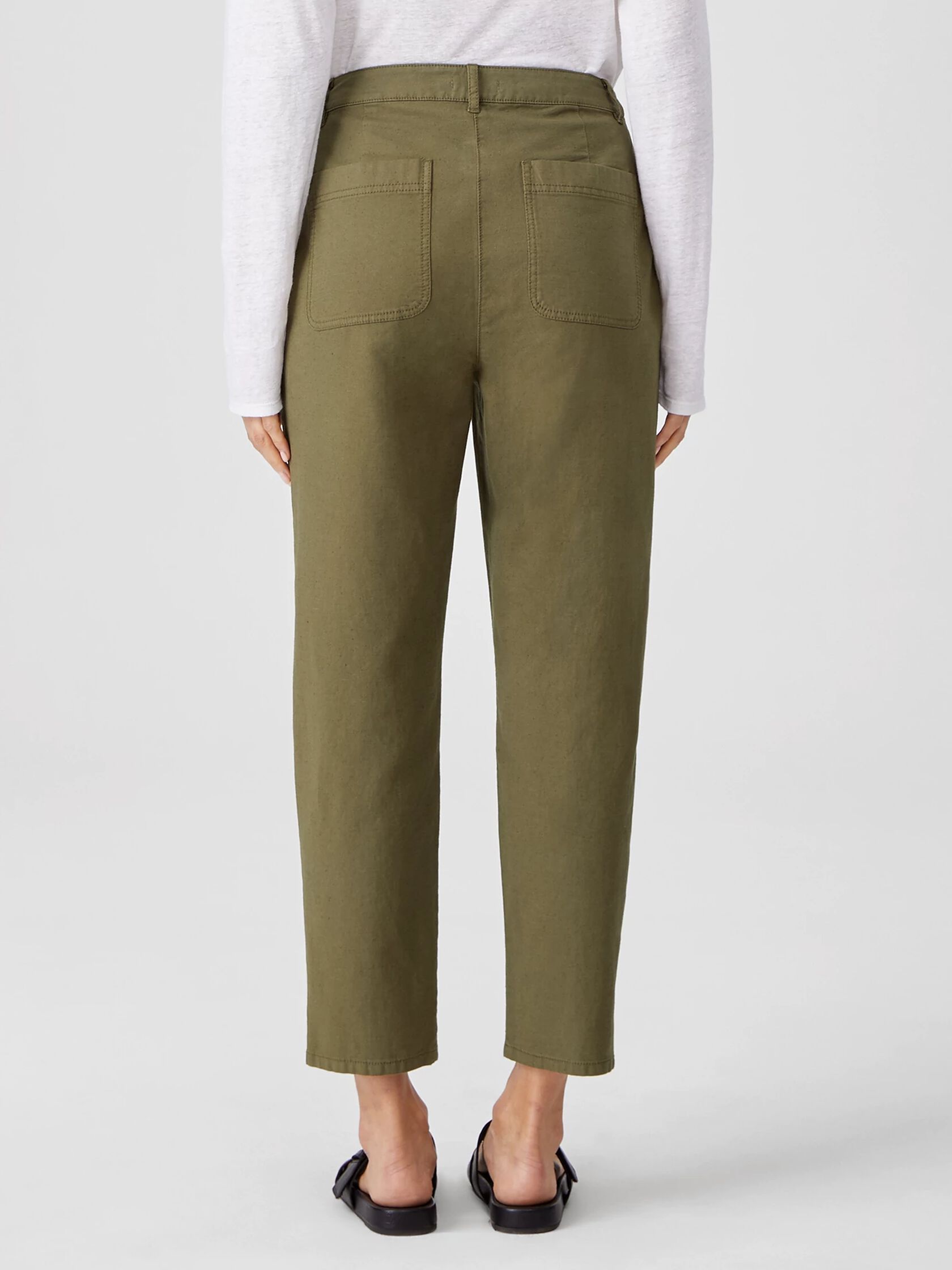 Organic Cotton Hemp Tapered Ankle Pant