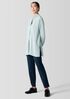 Silk Georgette Crepe Stand Collar Top