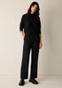 Washable Stretch Crepe Straight Pant