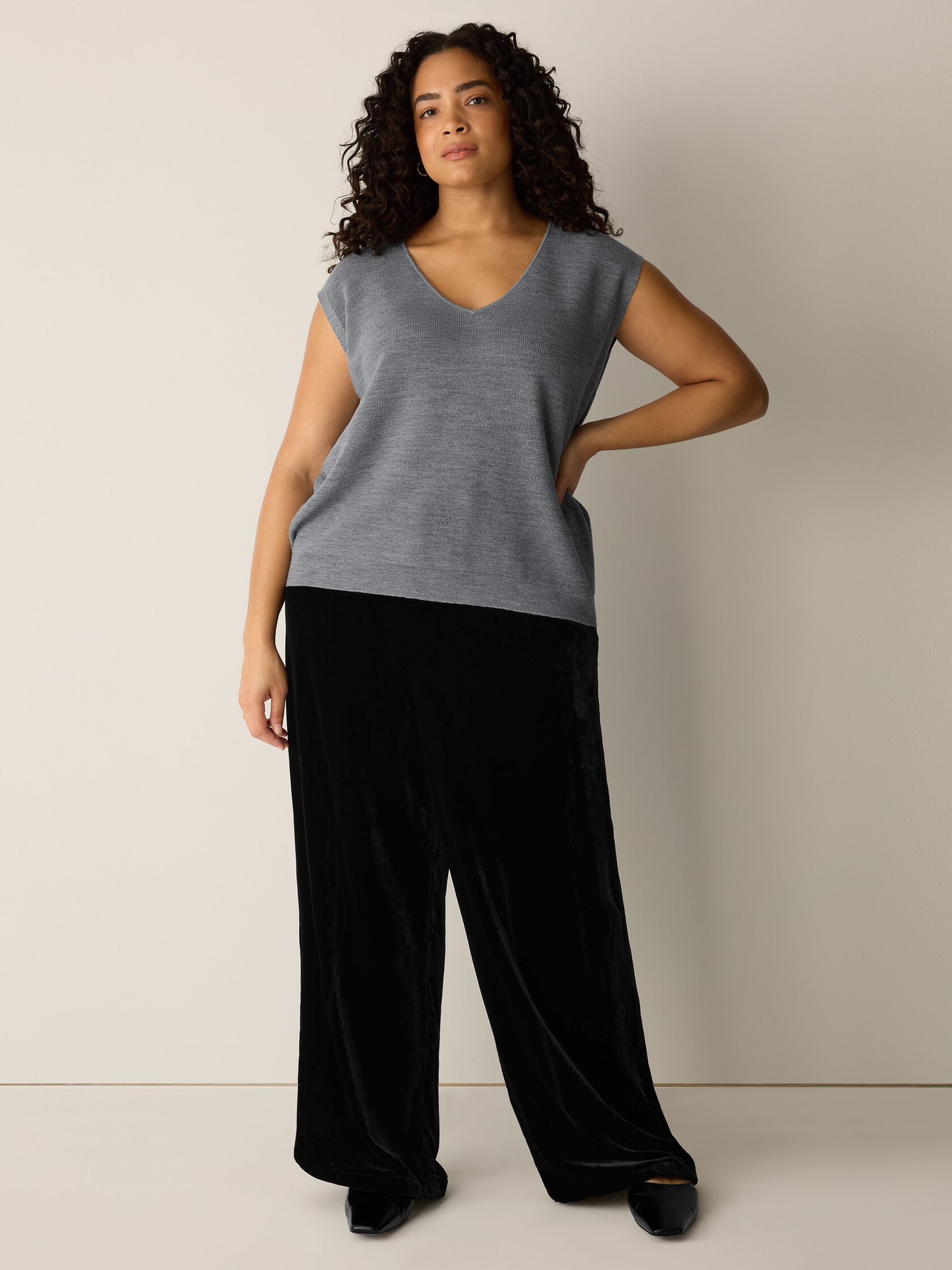 Wool Shimmer Vest in Regenerative Wool