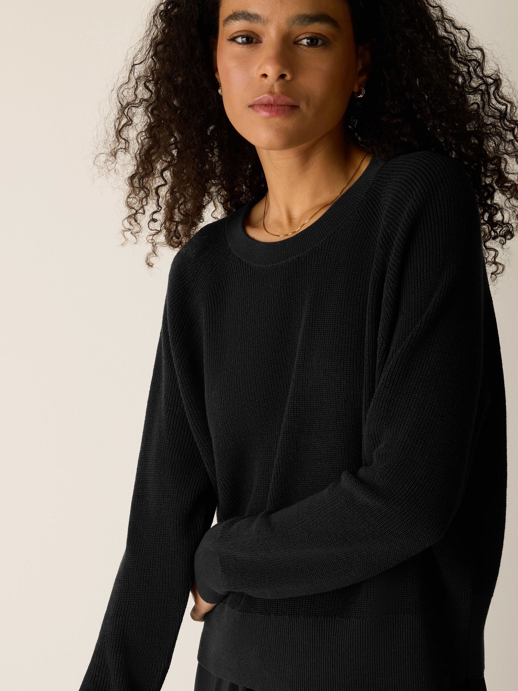 Organic Linen Cotton Wedge Sweater