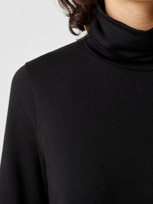 Cozy Brushed Terry Hug Scrunch Neck Top