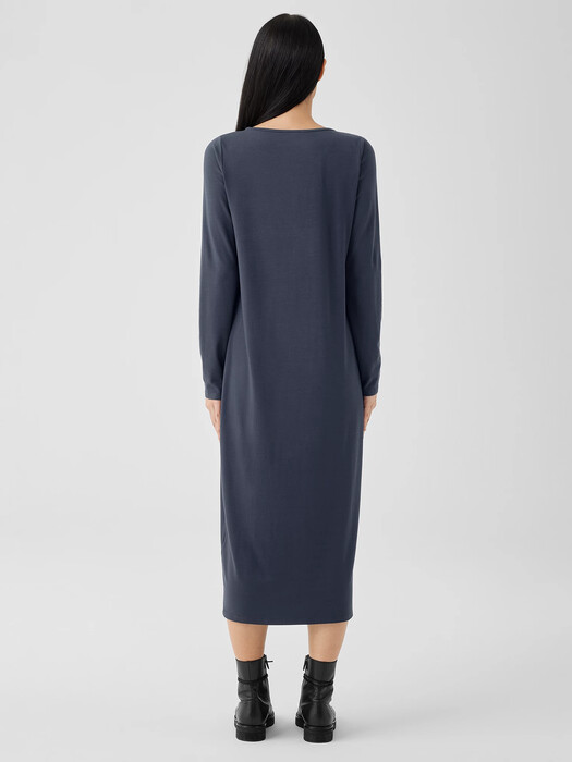 eileen fisher jersey jumper dress EILEEN FISHER Jersey-Knit Turtleneck Dress