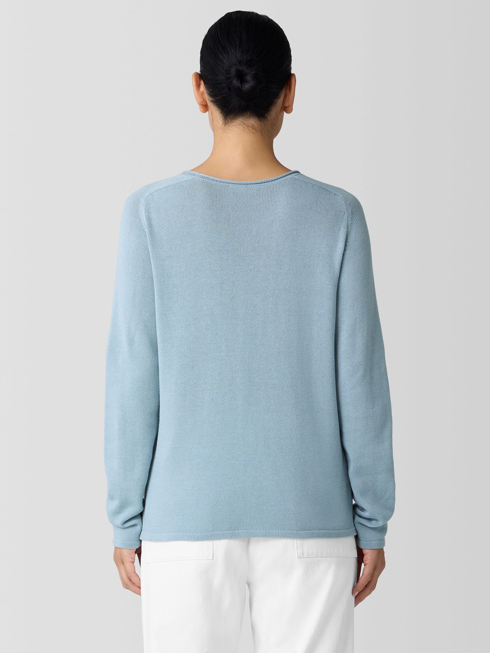 Peruvian Cotton Blend Crew Neck Top