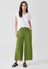 Washed Organic Linen Délavé Wide-Leg Pant