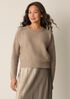 Fine Felted Wool Crew Neck Short Top in Regenerative Wool