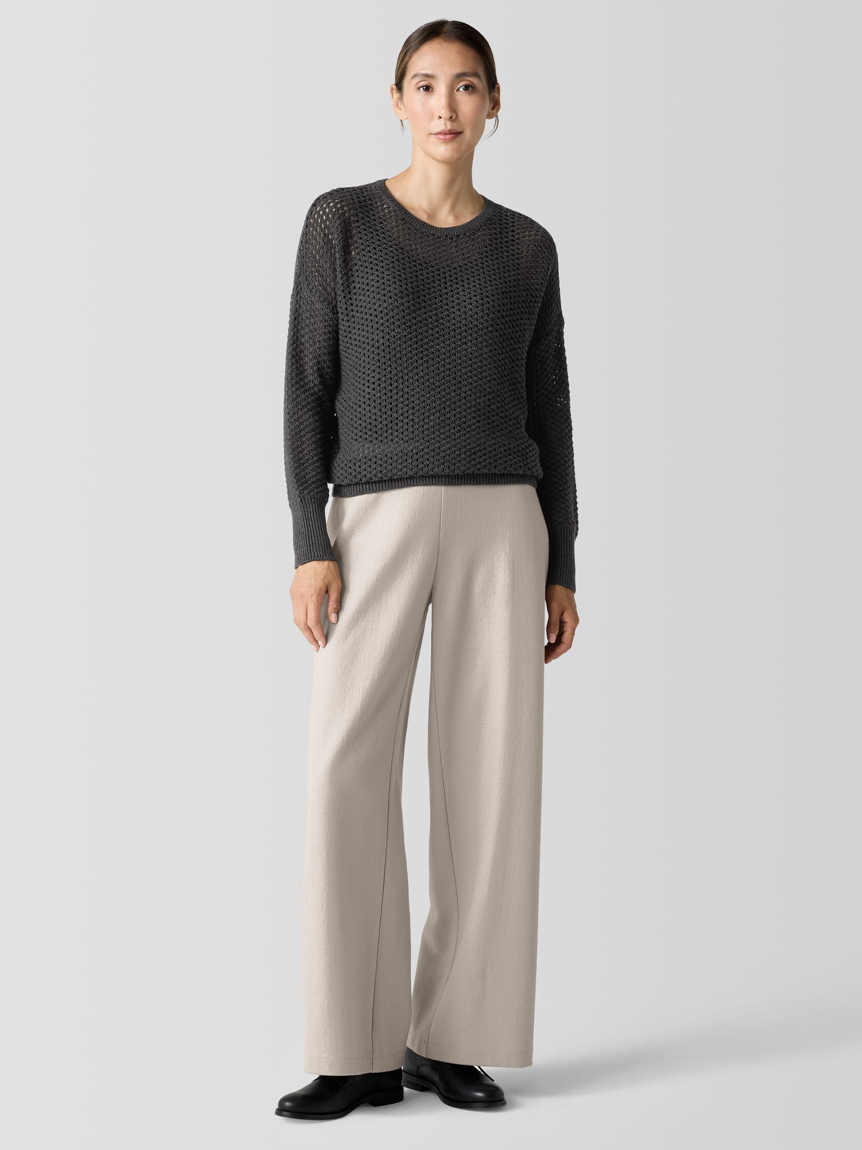 Merino Crew Neck Top in Regenerative Wool