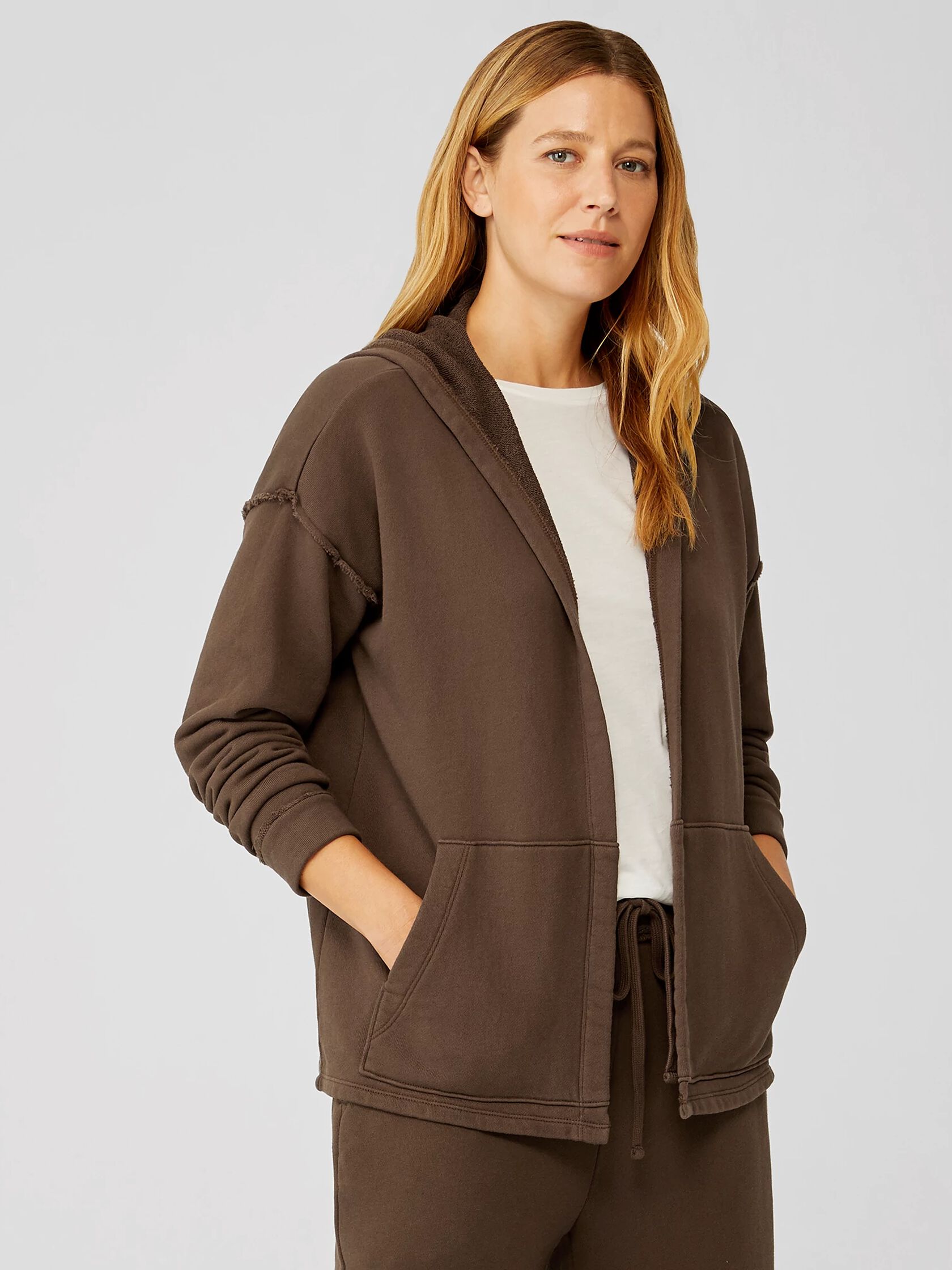 Organic Cotton French Terry Hooded Jacket