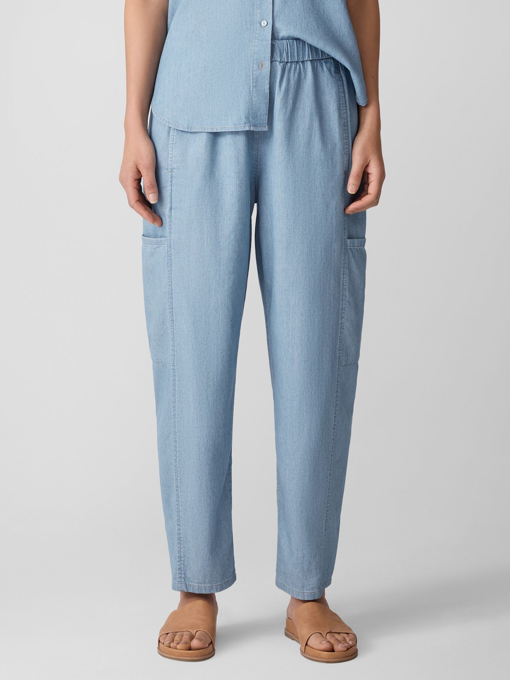 Airy Organic Cotton Twill Cargo Pant