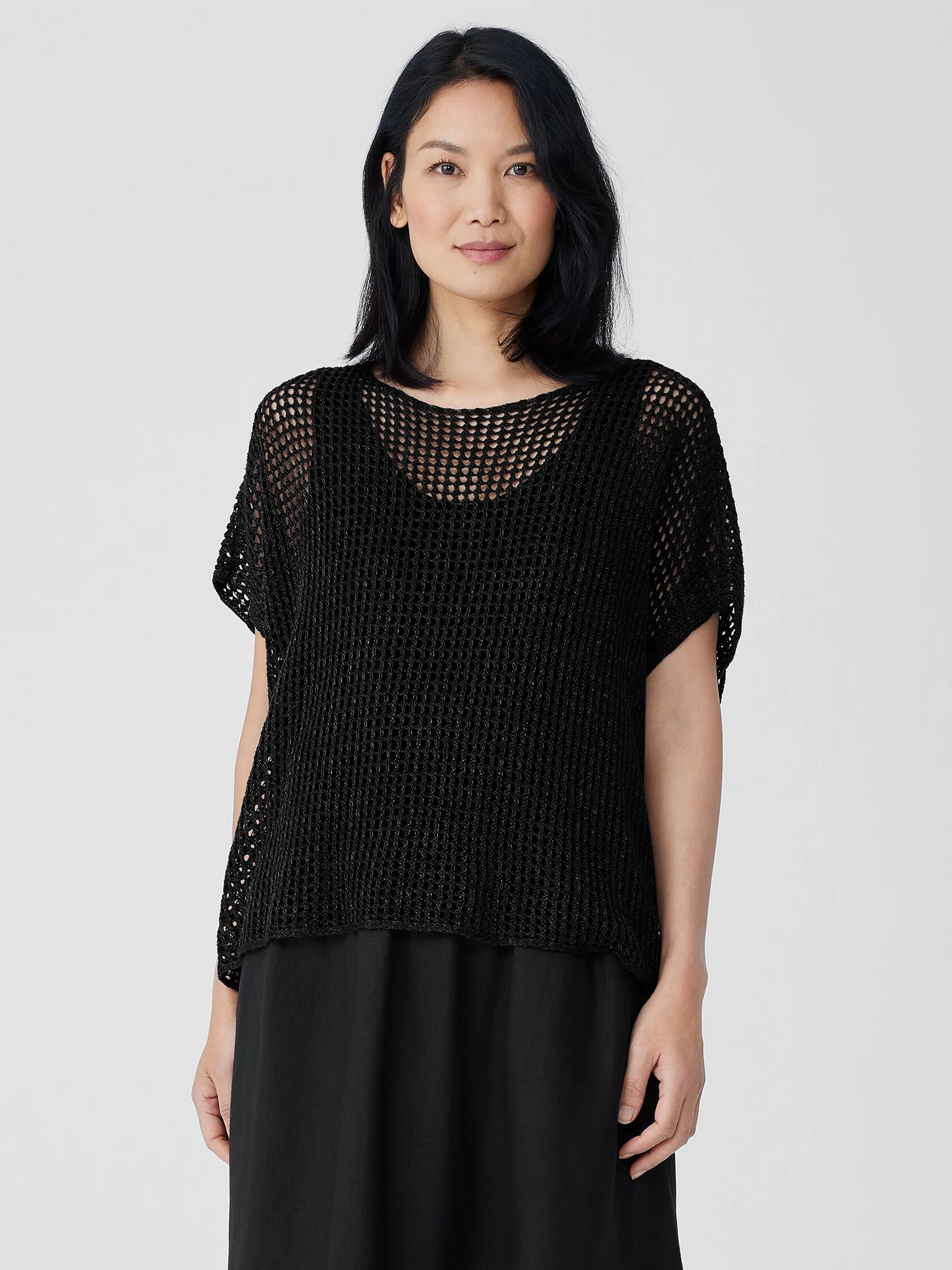 Organic Linen Délavé Bateau Neck Top