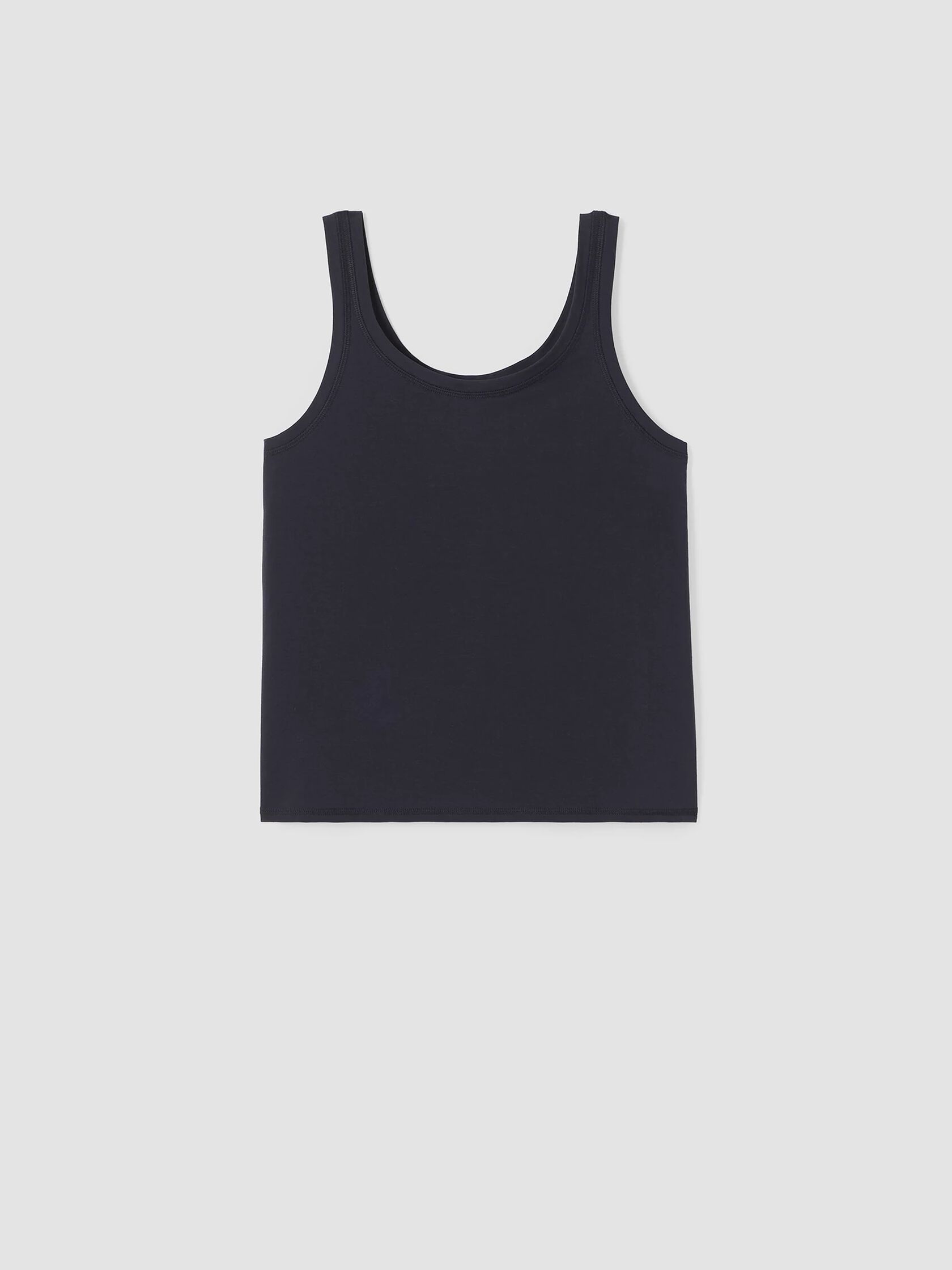 Pima Cotton Stretch Jersey Scoop Neck Tank