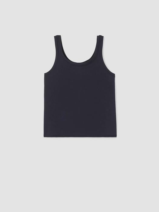 Pima Cotton Stretch Jersey Scoop Neck Tank