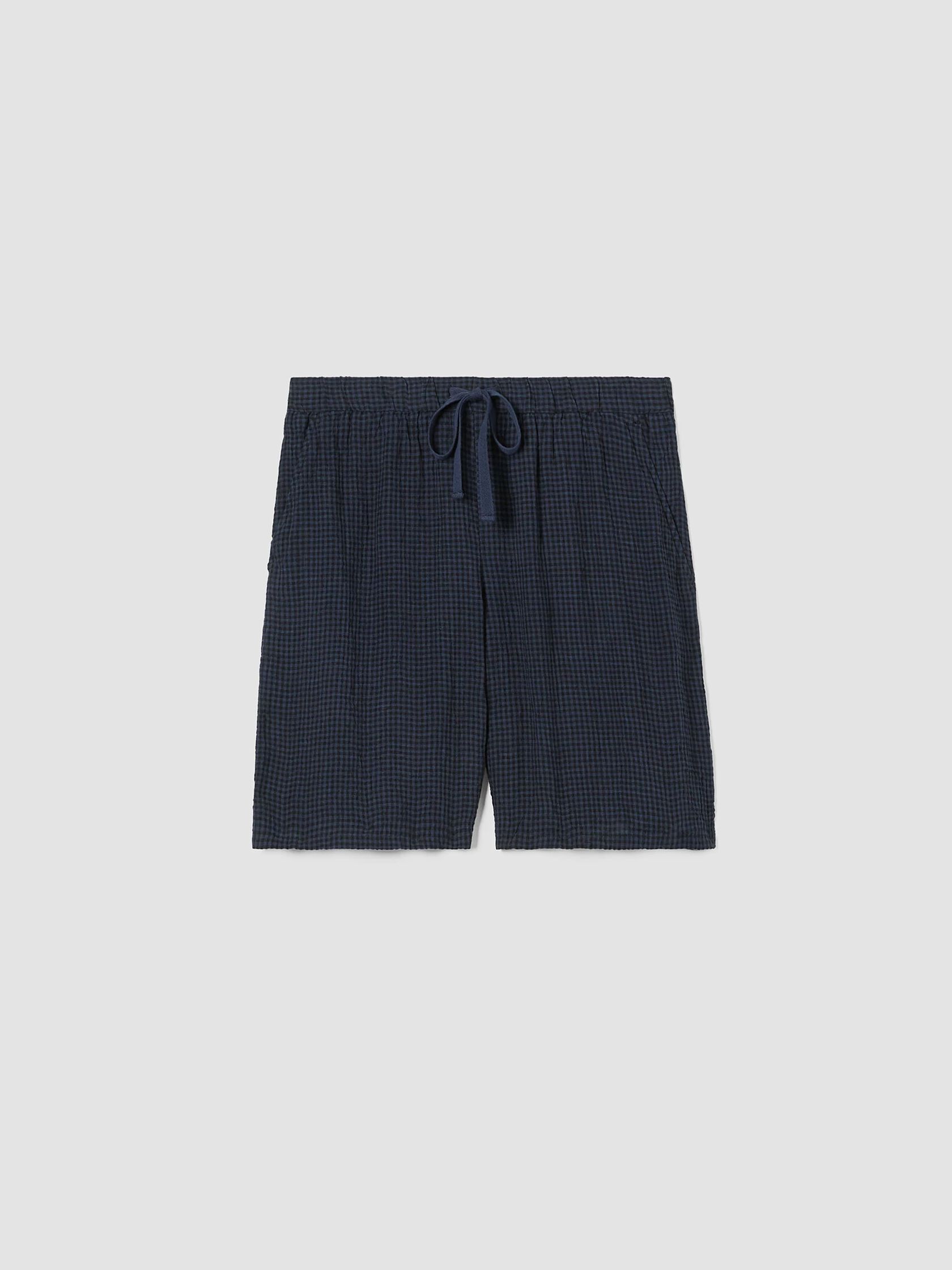 Puckered Organic Linen Shorts