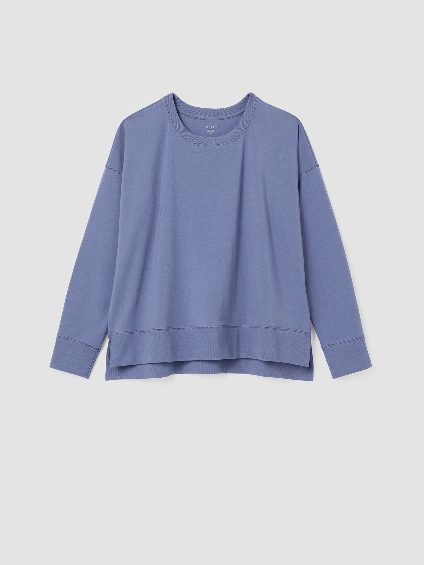 Traceable Cotton Jersey Crew Neck Top