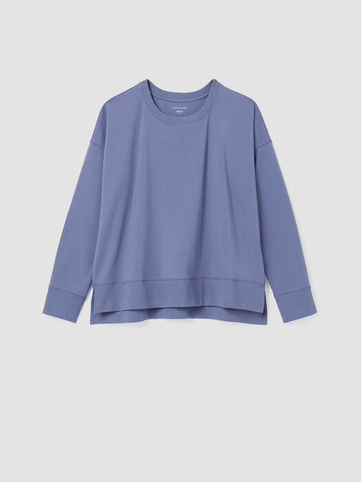 Traceable Cotton Jersey Crew Neck Top