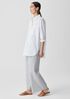 Washed Organic Cotton Poplin Classic Collar Long Shirt