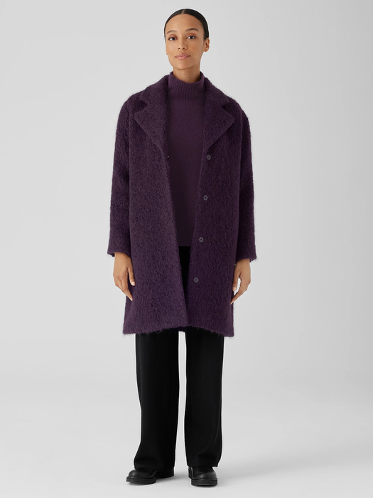 Alpaca Boucle Notch Collar Coat