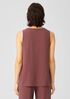 Silk Georgette Crepe Pleated Tank