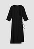 Silk Georgette Crepe Wrap Dress