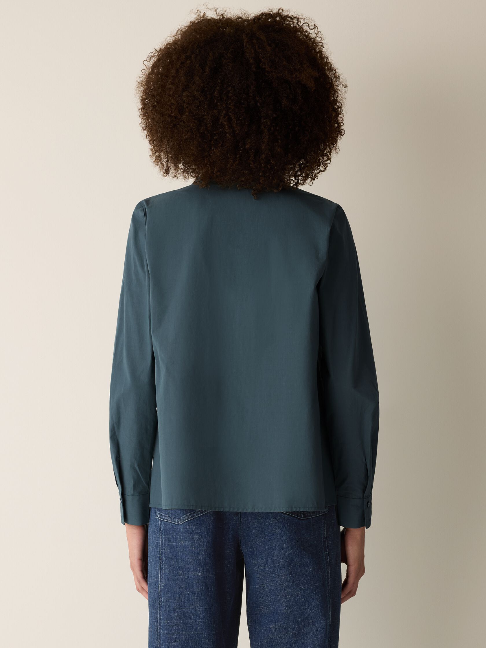 Organic Cotton Poplin Classic Collar Swing Shirt