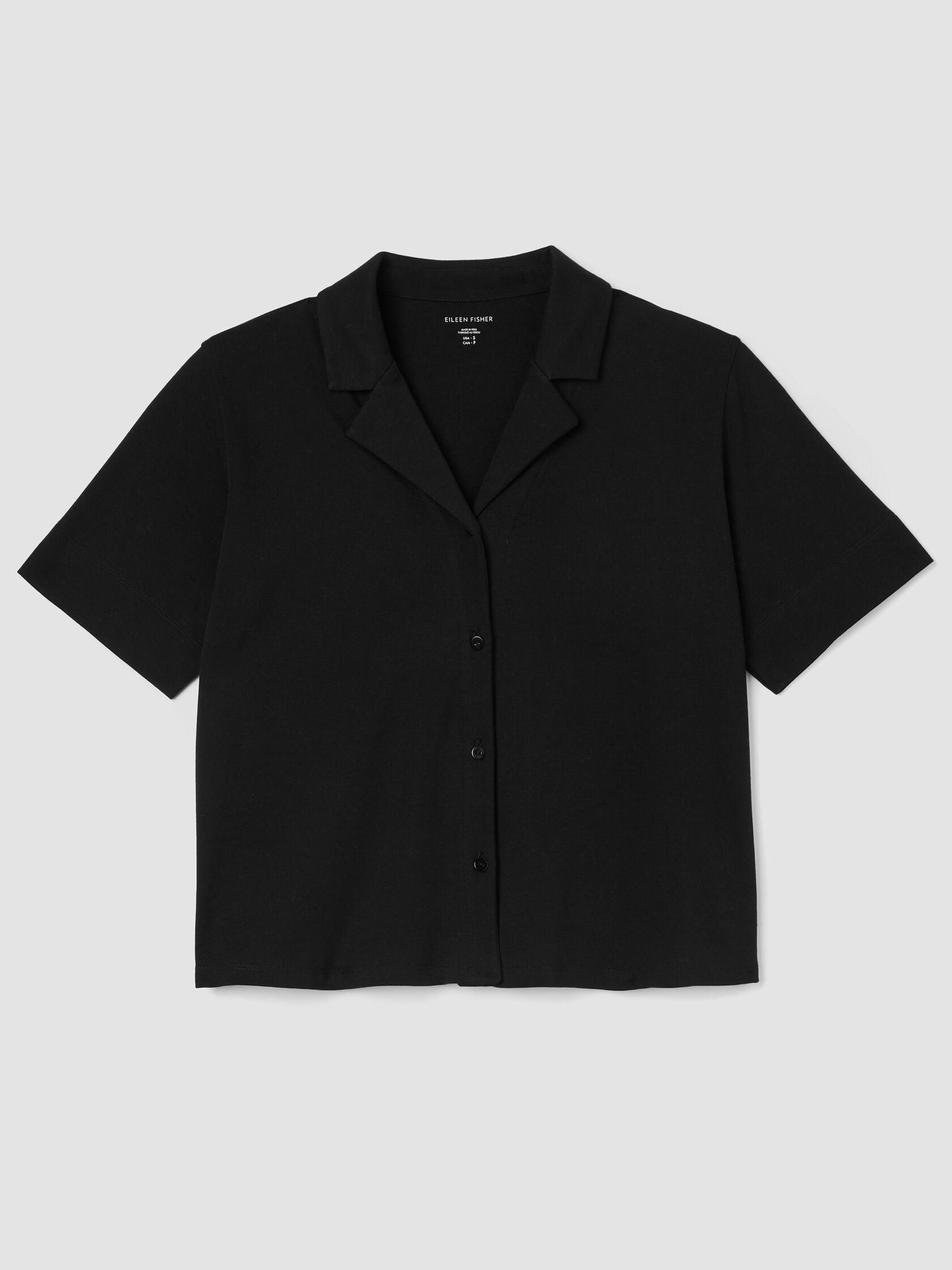 Organic Cotton Interlock Notch Collar Sleep Shirt