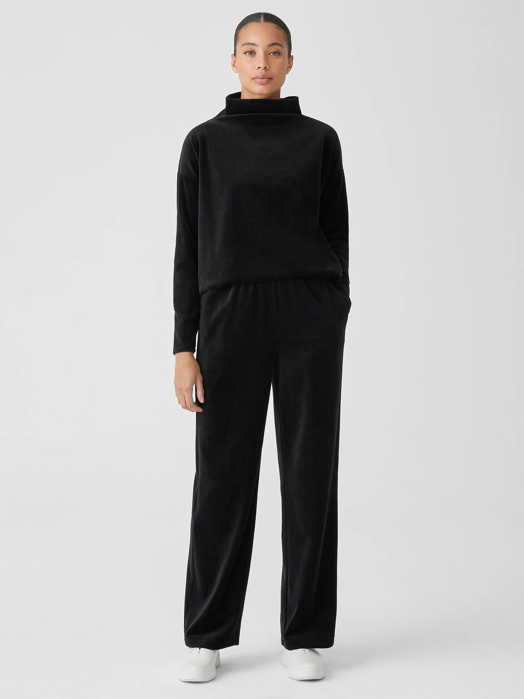 Cotton Velour Straight Pant