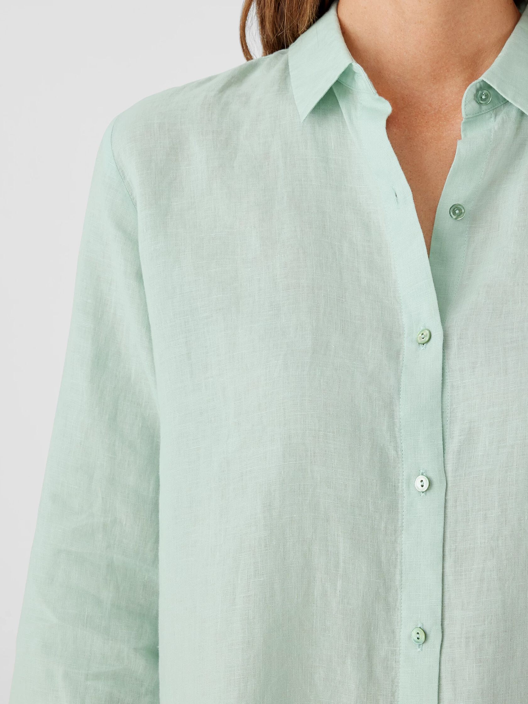 Handkerchief Linen Classic Collar Shirt