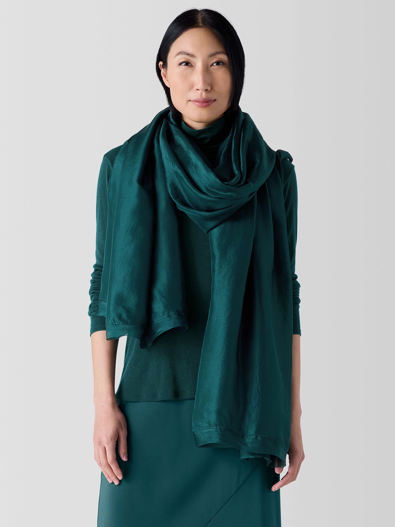 Washed Silk Parachute Scarf