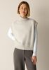 Fine Felted Wool Turtleneck Top in Regenerative Wool