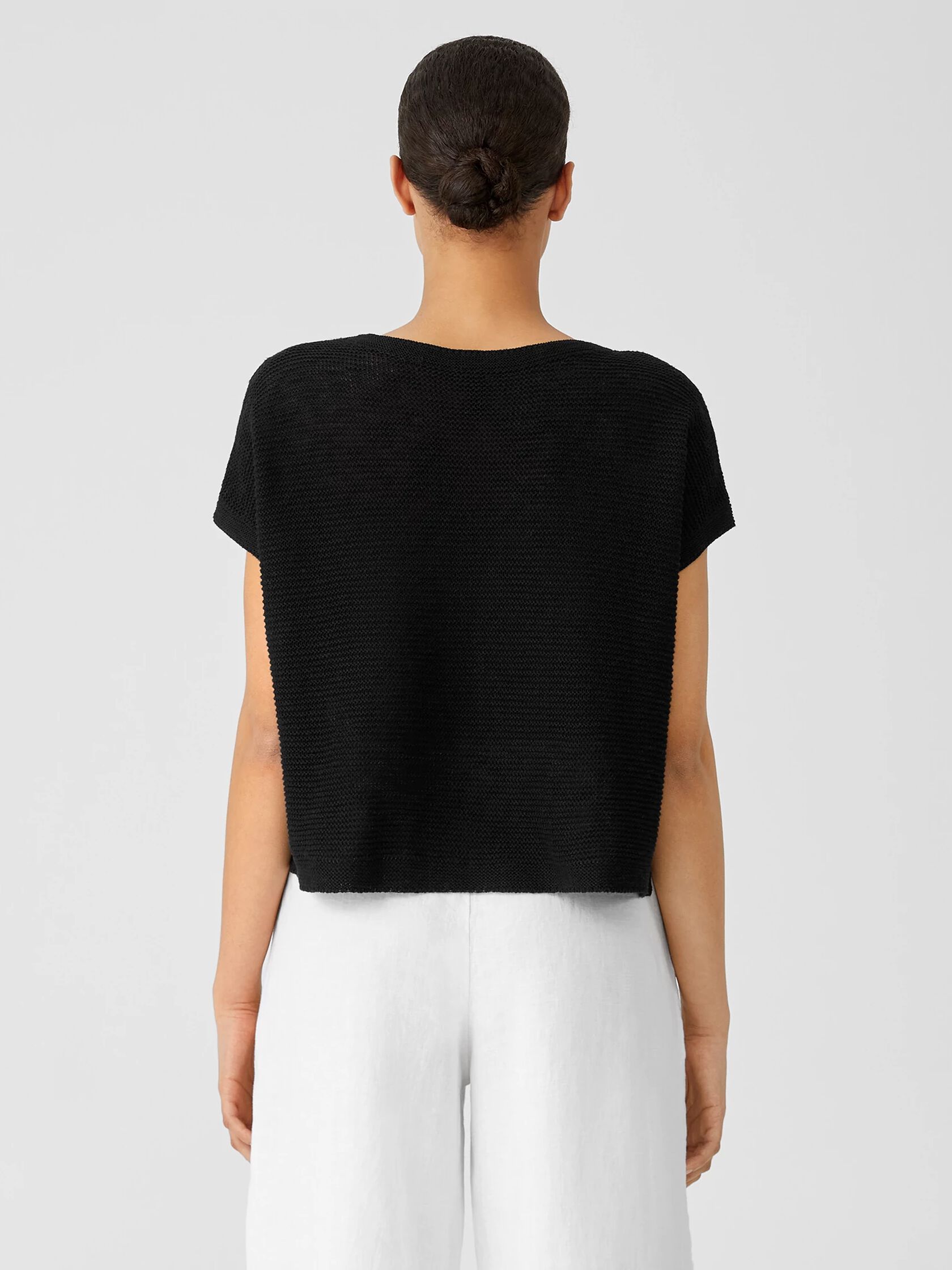 Organic Cotton Linen Slub Box-Top