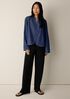 Lightweight Organic Cotton Denim Curved Jacket