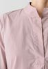 Washed Organic Cotton Poplin Stand Collar Top