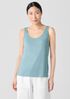 Stretch Silk Jersey Scoop Neck Tank
