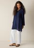 Linen Gauze Strata V-Neck Long Top