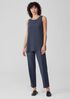 Silk Georgette Crepe Ballet Neck Tank
