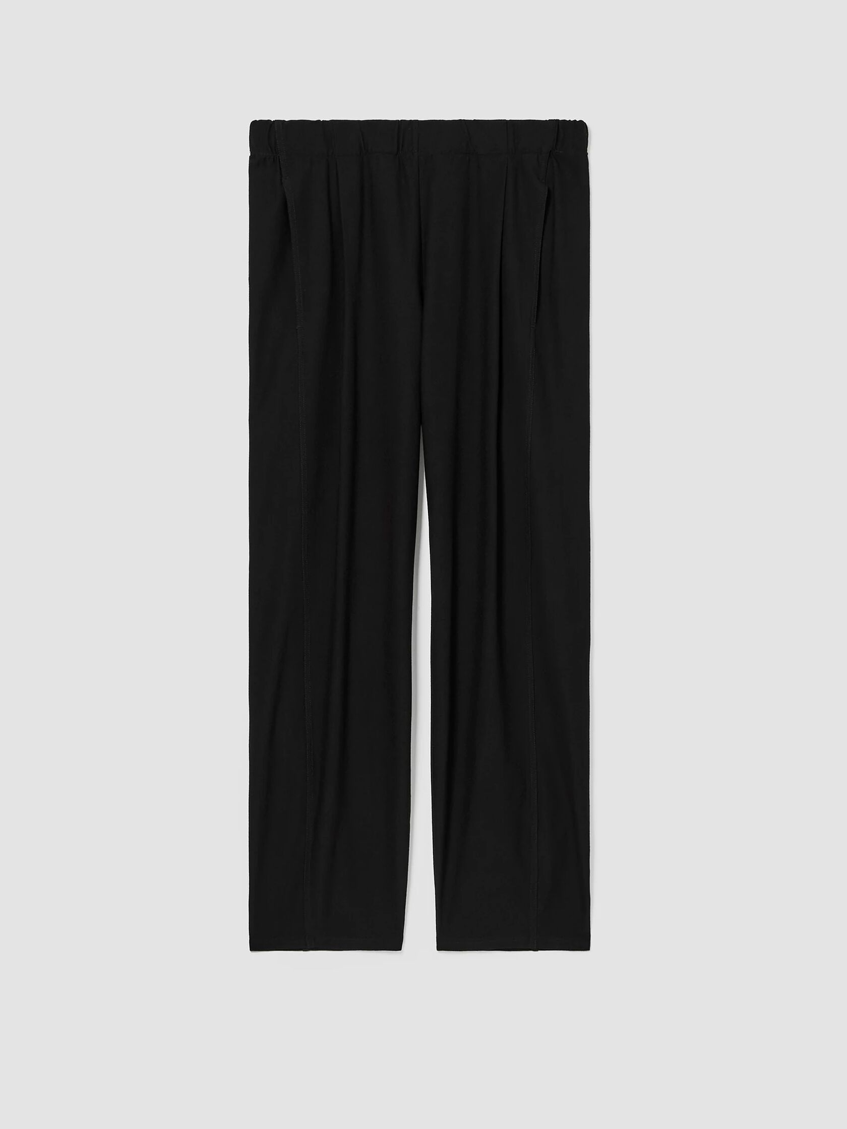 Washable Stretch Crepe Pleated Lantern Pant