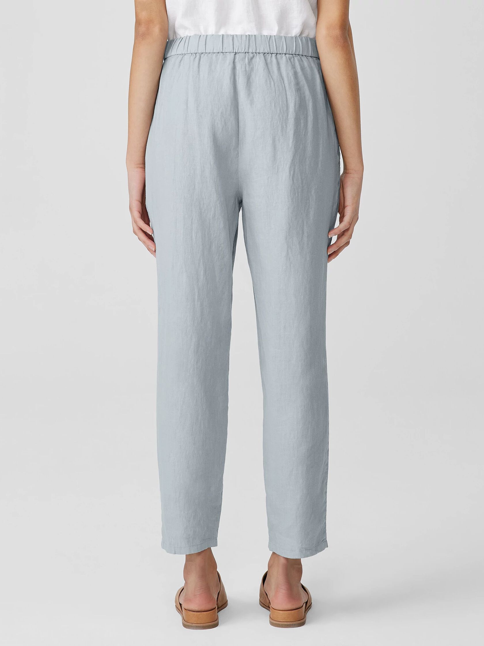 Garment Dyed Organic Linen Tapered Pant