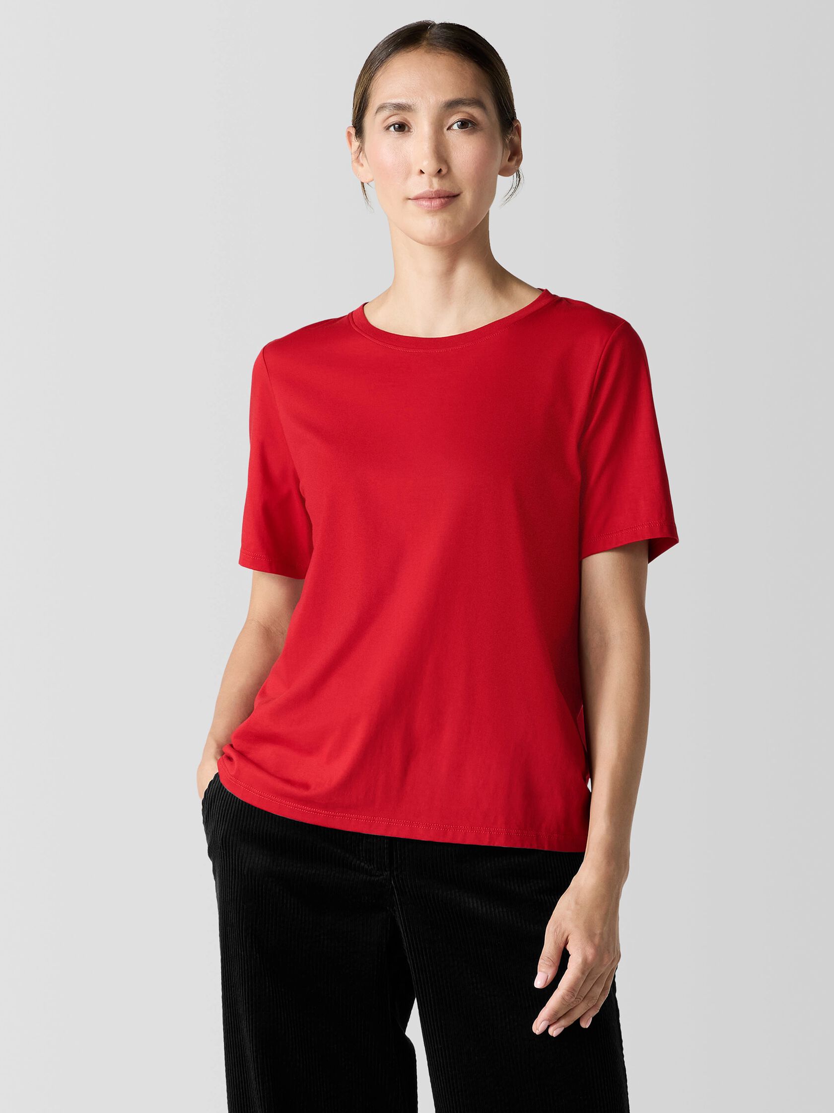 Organic Pima Cotton Jersey Round Neck Tee