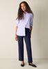 Cotton Blend Ponte Straight Pant