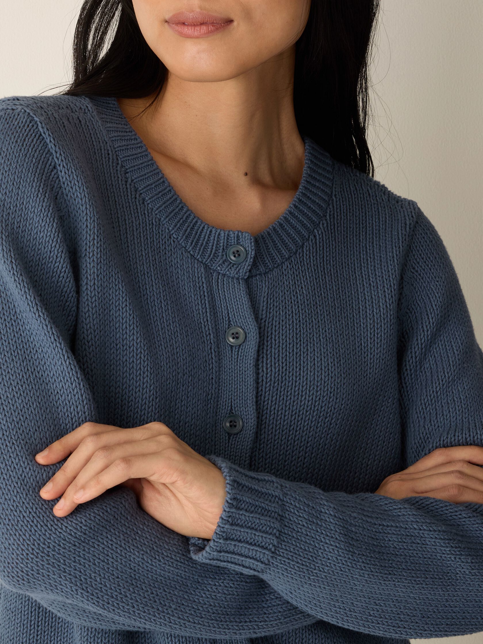Peruvian Organic Cotton Cord Jersey Cardigan