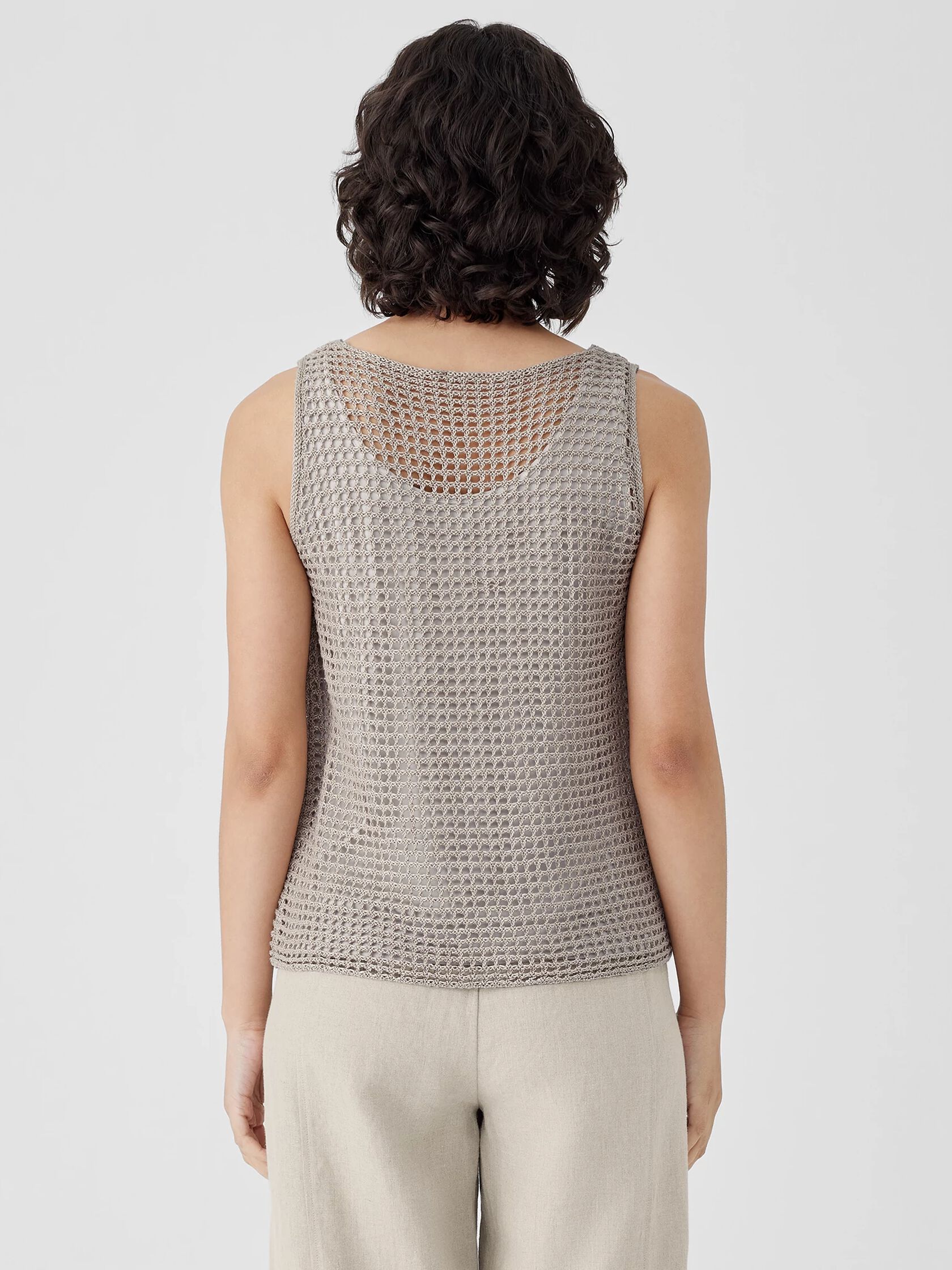 Organic Linen Délavé Round Neck Tank