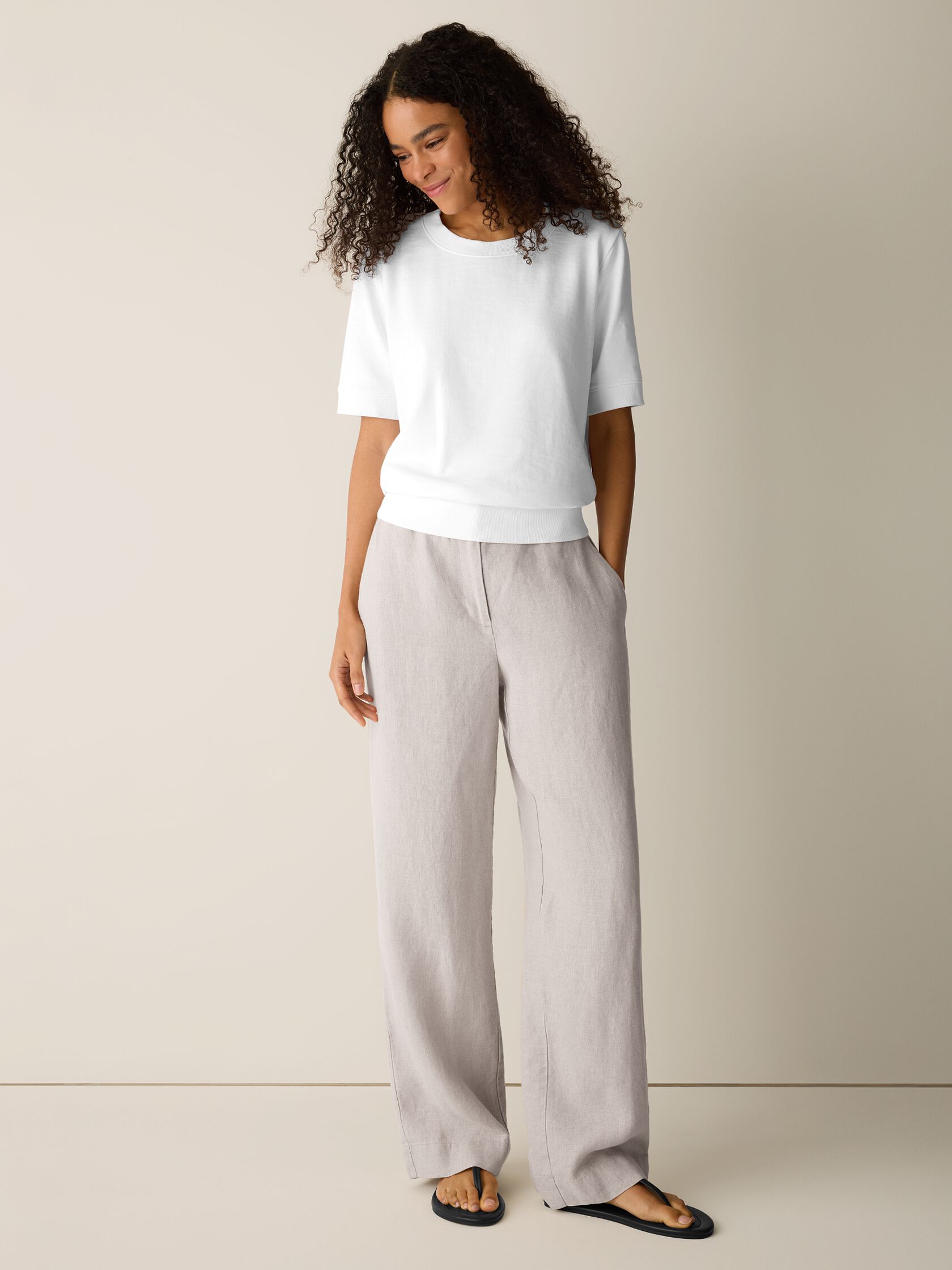 Garment-Dyed Organic Cotton Terry Wedge Tee