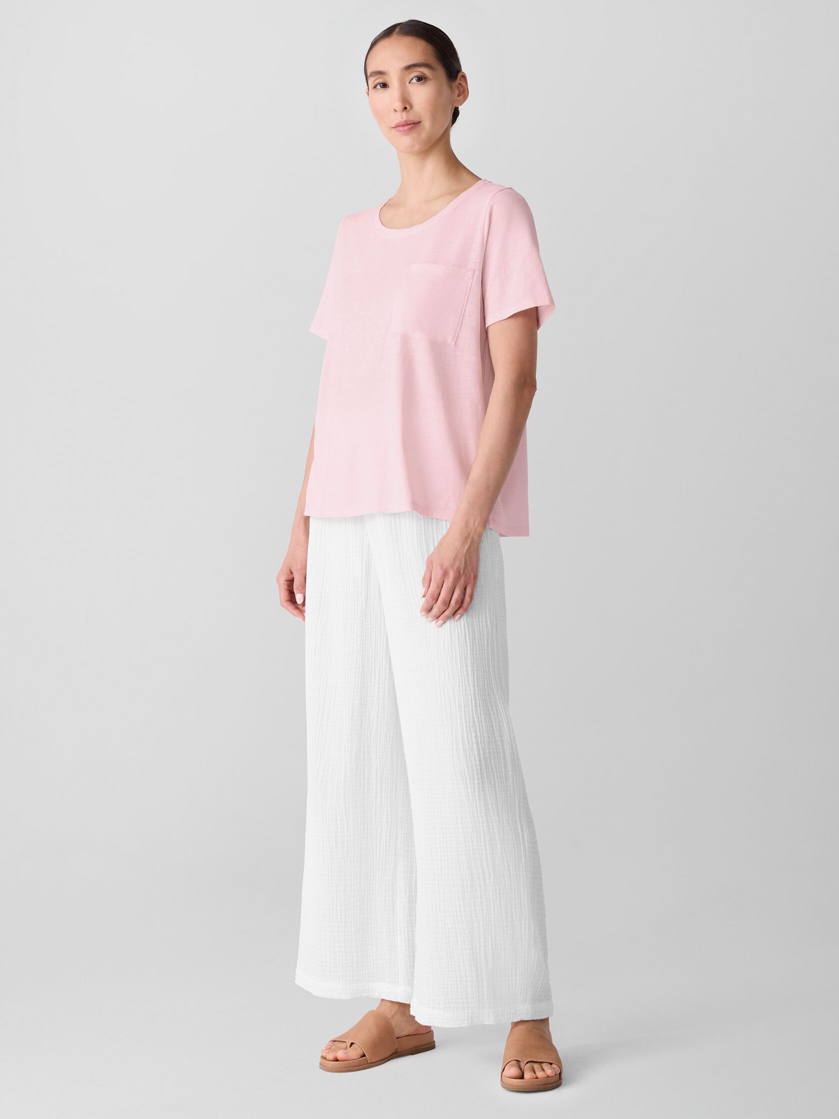 Organic Cotton Slubby Jersey Pocket Tee