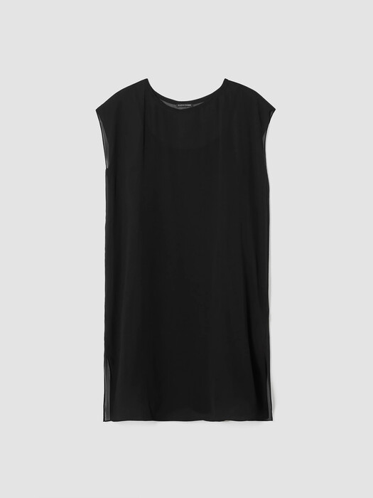 Sheer Silk Georgette Layered Dress