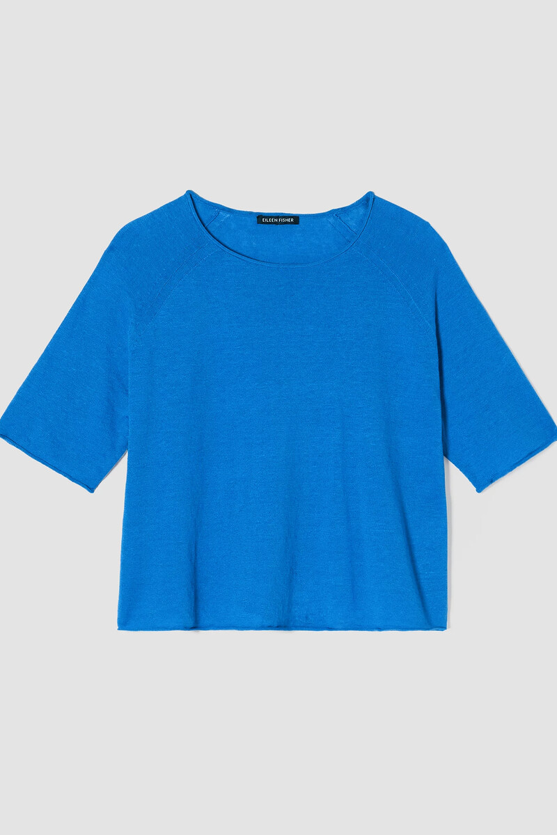 Organic Linen Cotton Jewel Neck Top Organic Linen Cotton Jewel Neck Top