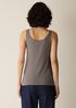 M&eacute;lange Sheer Cotton Blend Knit Scoop Neck Tank