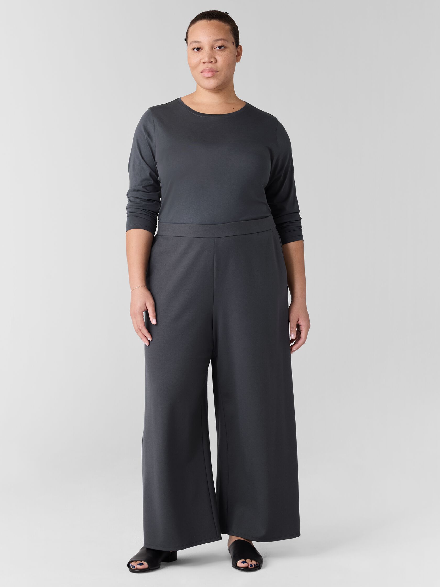Lightweight Ponte Wide-Leg Pant