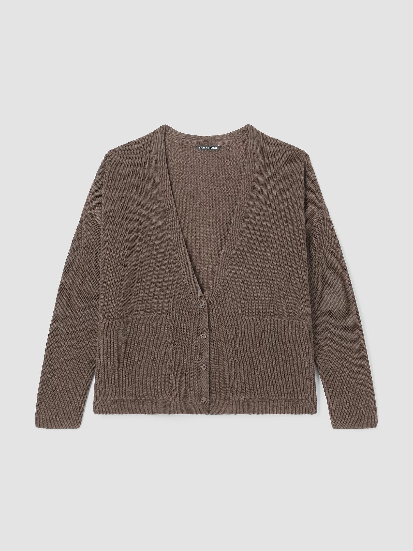 Organic Linen Cotton V-Neck Cardigan