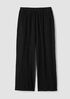 Striped Organic Cotton Twill Wide-Leg Pant