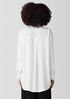 Silk Georgette Crepe Classic Collar Long Shirt